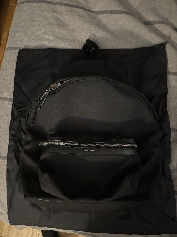 Saint Laurent Black Backpack With Dust Bag