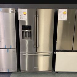 Open Box KitchenAid Stainless Steel Bottom Freezer Refrigerator‼️‼️ Discounted Deal Save Huge‼️‼️