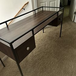 Large Desk with glass Top