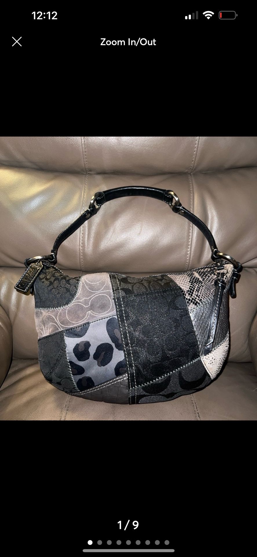Coach Signature Vintage Patchwork Hobo Bag