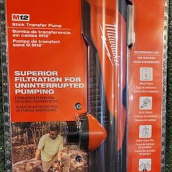 New Milwaukee M12 Stick Transfer Pump Tool-only $150 Firm. Pickup Only