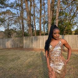 Gold Sequined Dress 