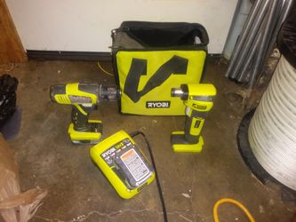 Ryoby drill and auto hammer