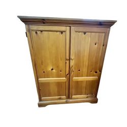 Wood Armoire Wardrobe Media Center Storage Cabinet Closet
