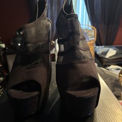 Black Suede Hi Heels