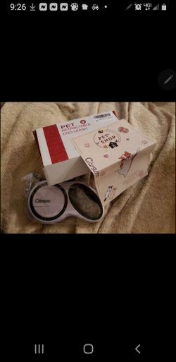 Retractable dog leash.