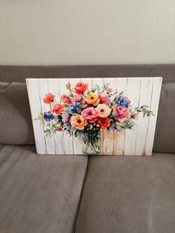 Rustic Floral Canvas