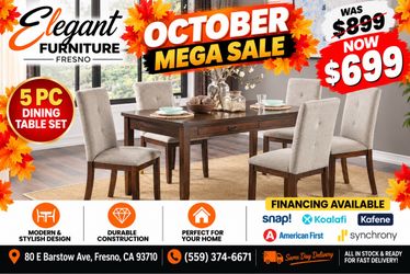 5 PC DINING TABLE
