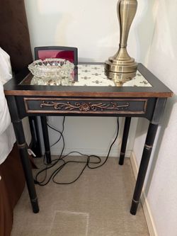 Pair of Vintage Black Nightstands