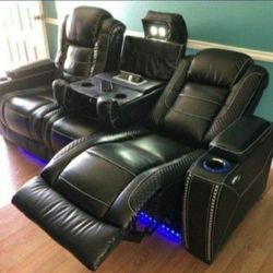 Party Midnight Time Power Reclining Sofa 