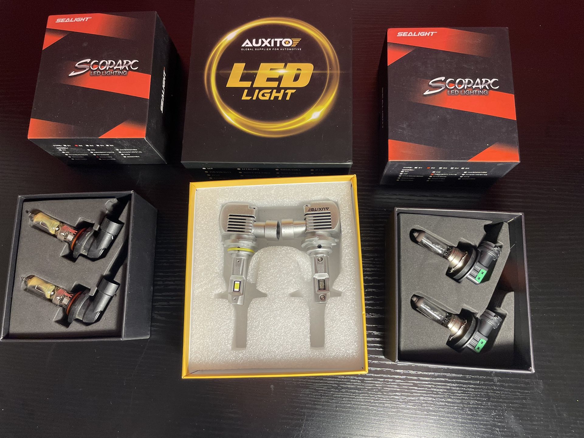 Led light auxito 9005/HB3 and 2 scoparc 1 (9005/hb3) The second (h8/h9/h11/h16)