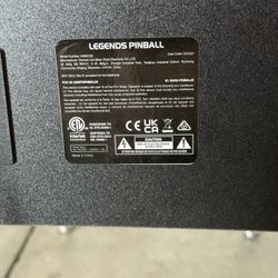 Legends Pinball Machine