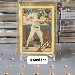 ⚾️ (6) 1988 Topps Tony Gwynn Cards 