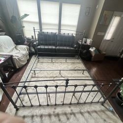 King Size Bed Mattress Metal Headboard And Metal Frame