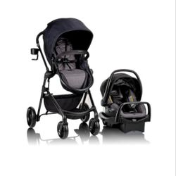 Evenflo Pivot Modular Travel System with LiteMax Infant Car Seat – Casual Gray