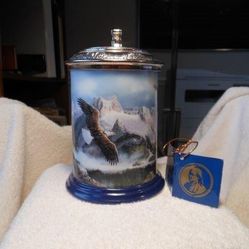 Franklin Mint EAGLE OF THE LAST FRONTIER Collector Tankard by Ted Blaylock