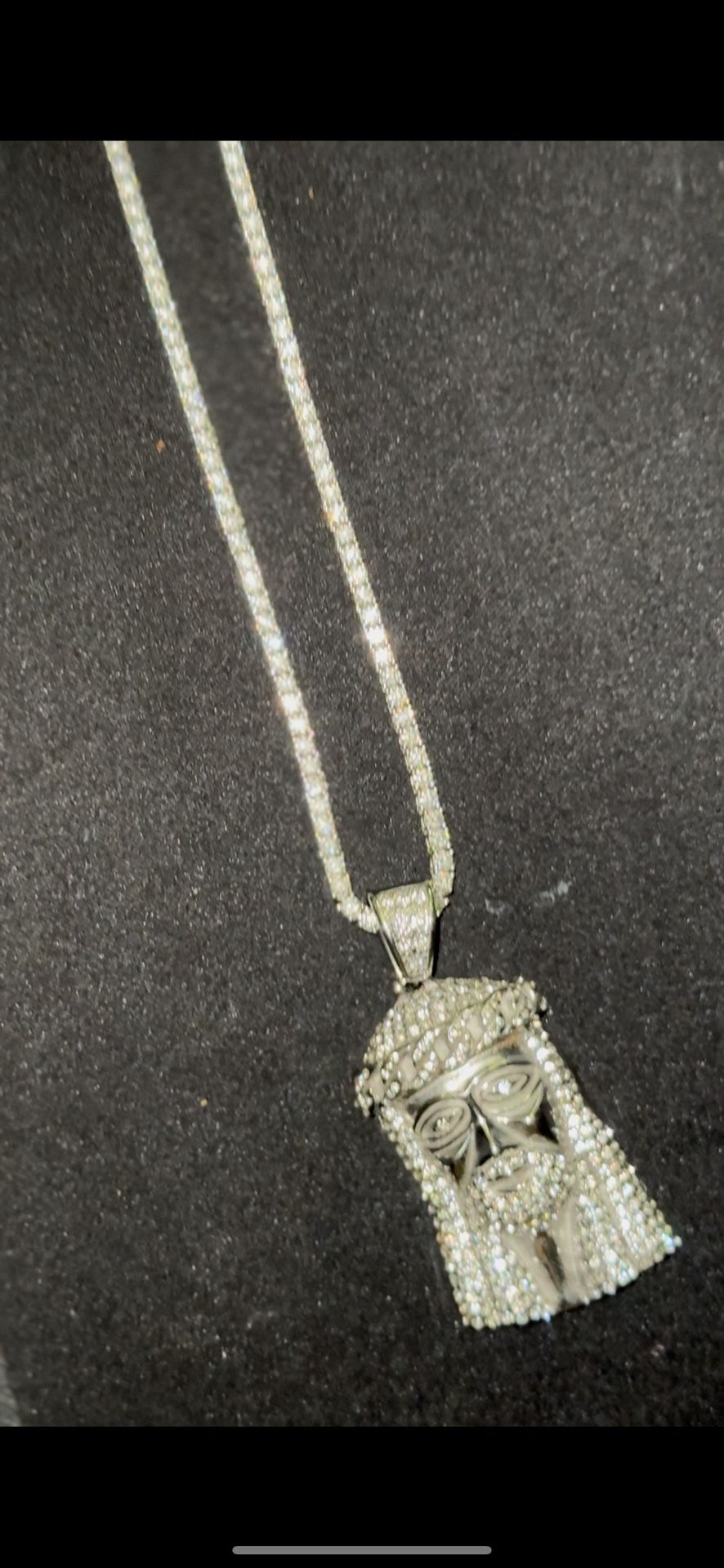 Moissanite Tennis Chain & Pendant