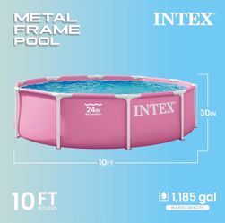 10ft x 30in pink index above ground pool PRICE FRIM