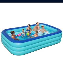 Brand New JUST FOR PARTY Inflatable Swimming Pools For Kids And Adults,118"X65"X18" Rectangular Full