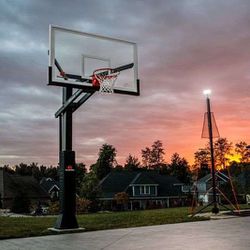 Goalrilla 60 inch in ground basketball hoop, adjustable basketball court