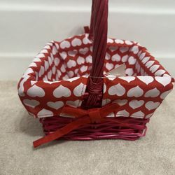 Valentine Wicker Basket 7x7 And 4” Depth