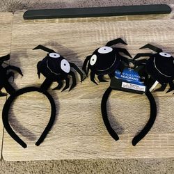 2 Happy Halloween Spider Headbands