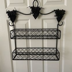 2 Tier Wrought Iron Hanging Rack