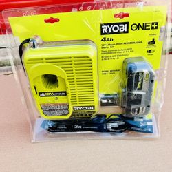 RYOBI ONE+ 18V HIGH PERFORMANCE Starter Kit with 4.0 Ah Battery and Charger  BRAND NEW 