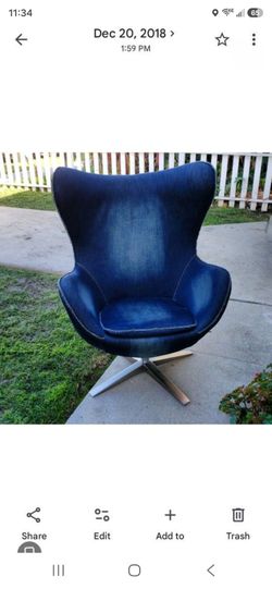 VINTAGE DENIM EGG CHAIR
