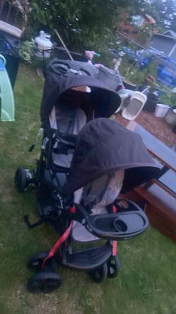Even Flo double seat stroller,price 49$ pick up. E.  72. and. Grandview. E. Tacoma