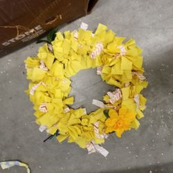 Beautiful Yellow Themed Medium Handmade Wreath 