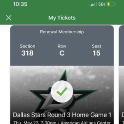 Dallas stars Home game 1