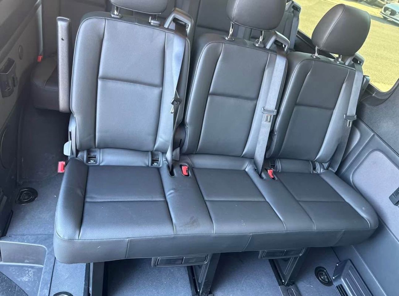 2025 Mercedes Sprinter Leather OEM Seat Black 3 Seater Recliner Cup Holders Head Rest Mercedes-Benz