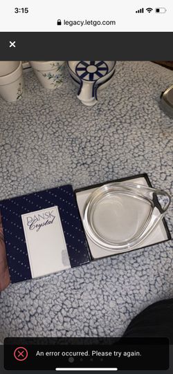 Dansk Vintage 1970 Mid-Century Modern Lead Crystal Ashtray #04194