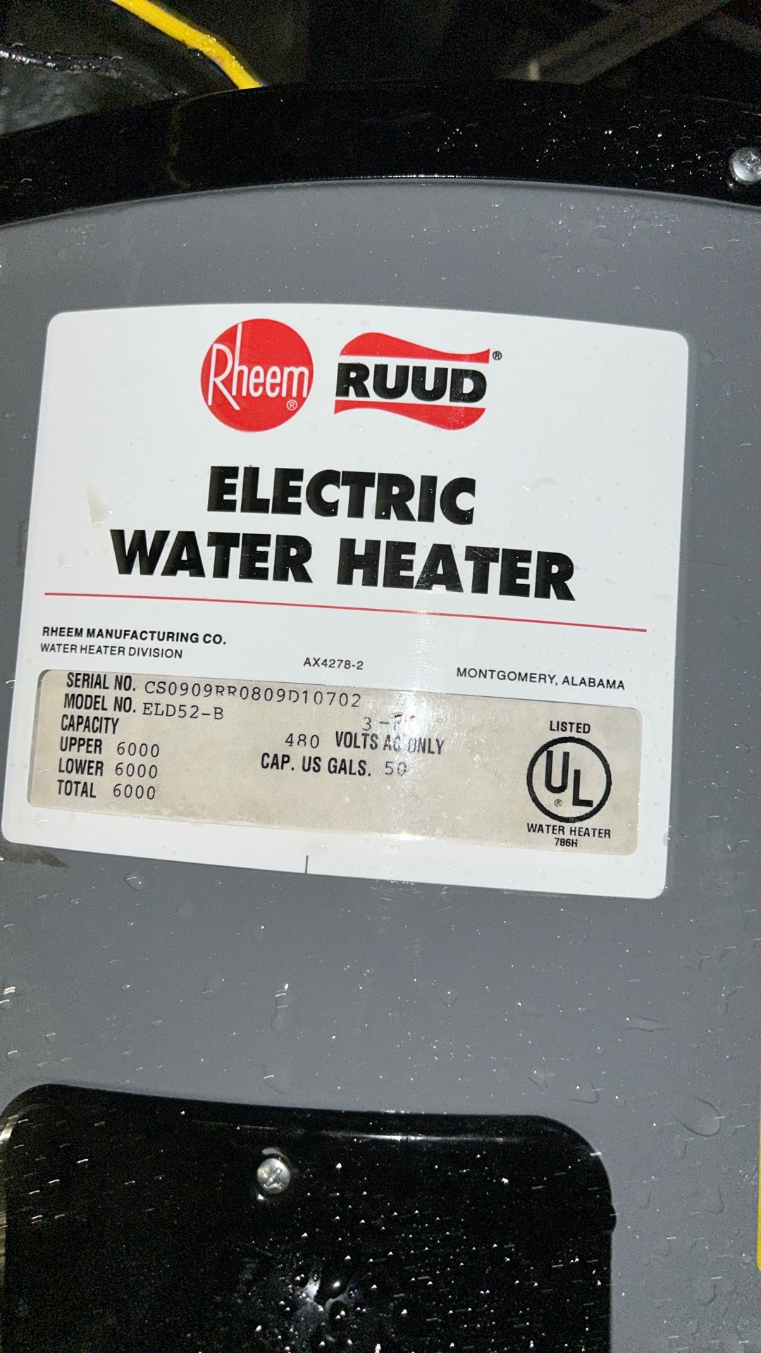 Electric Water Heater 
