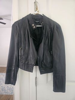 Bebe Faux Leather Jacket Size S