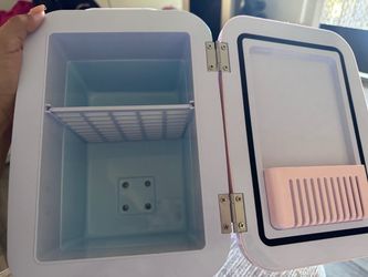 Mini Skincare Beauty Fridge Pink