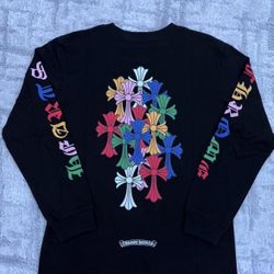 Chrome Heart Long Sleeve Tee.Multi Colored 