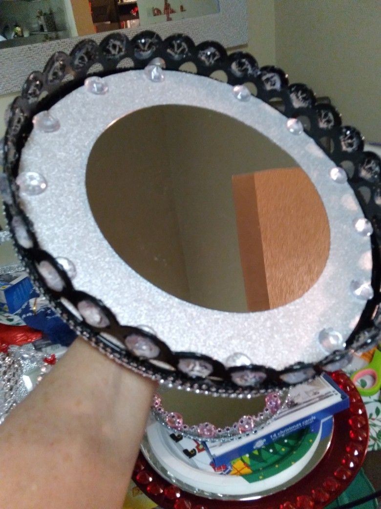 Black and Silver Tray...last One.Great Gift..