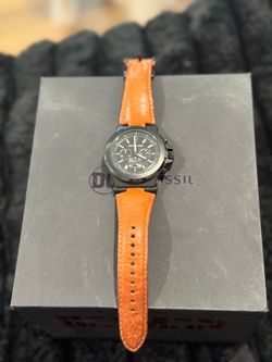 Men's Michael Kors Dylan Chronograph Brown Leather Strap Watch MK8512