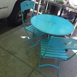 Patio Set Chairs Fold Very Strong Metal
