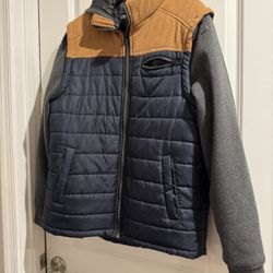 Men's Two-Tone Quilted Jacket size medium 