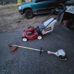 Toro Self Propelled Mower And Stihl Weedeater 