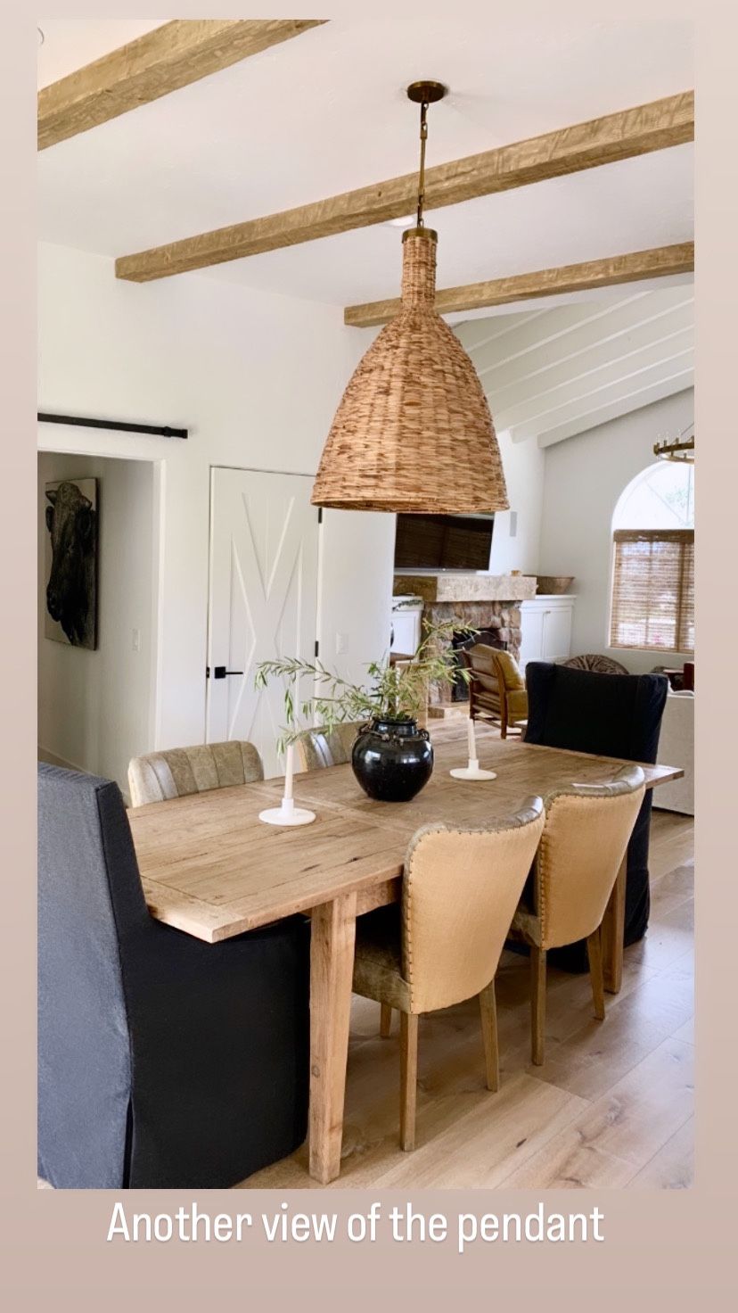 Restoration Hardware Woven Pendant Light