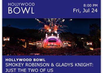 Smokey Robinson at The Hollywood Bowl TONIGHT