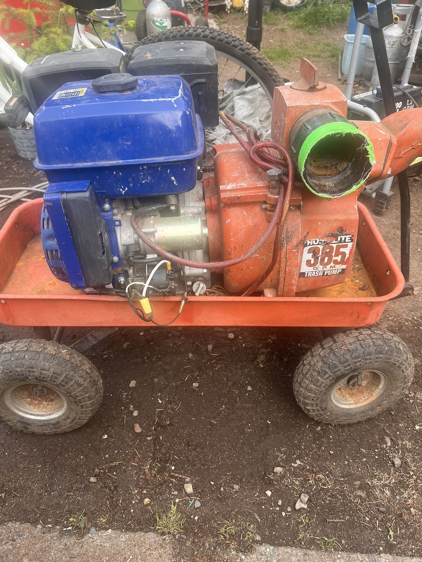 11 HP 385 g.p.m Trash Pump