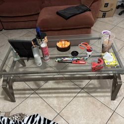 Glass Coffee Table and 2 End Tables