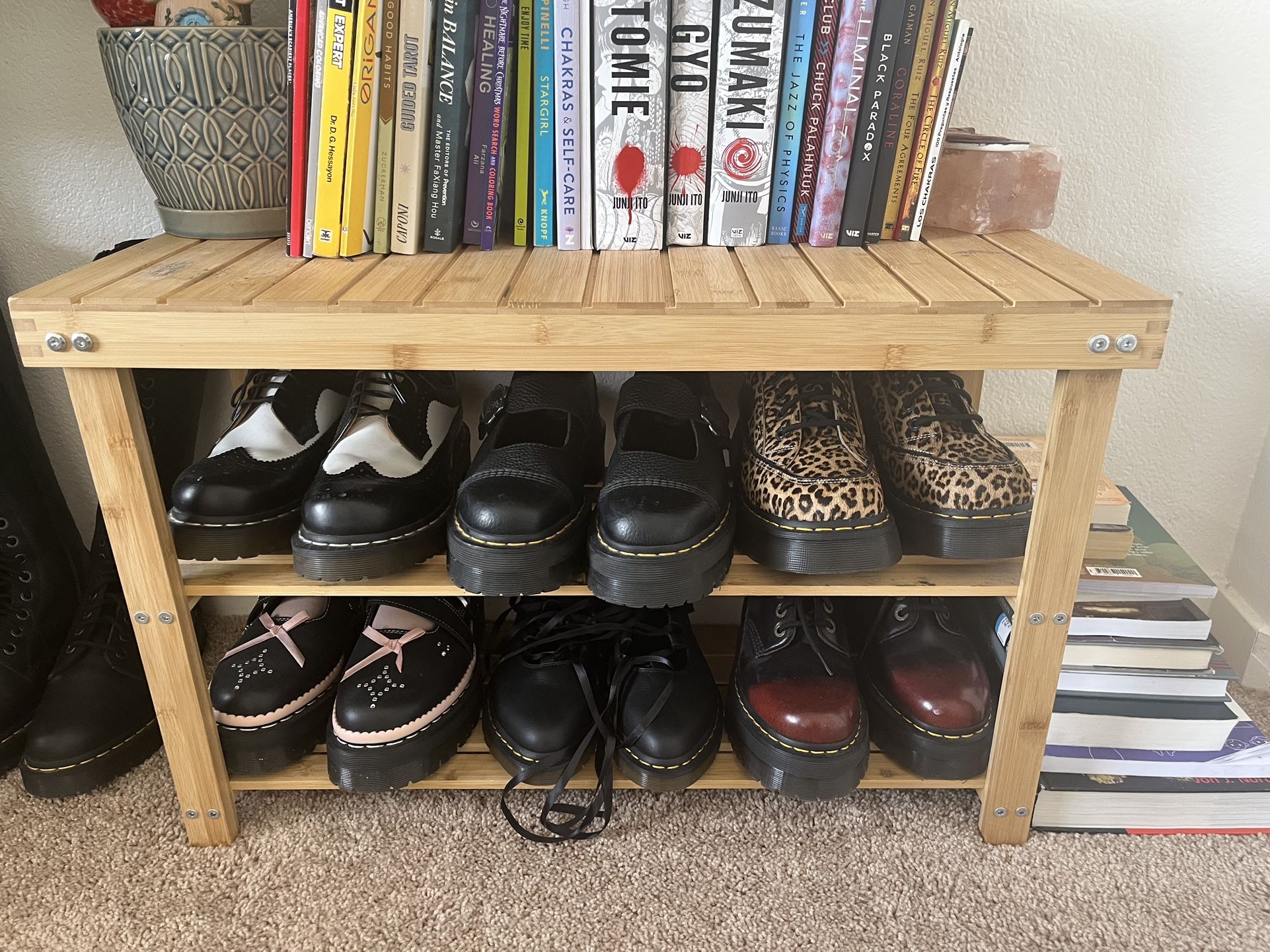 bamboo shoe rack