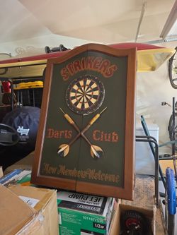 Strikers Darts Club Dartboard Cabinet