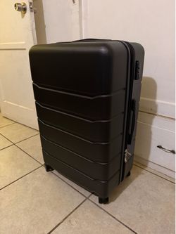 New Black Hardside Suitcase – 360° Spinner Wheels & TSA Lock